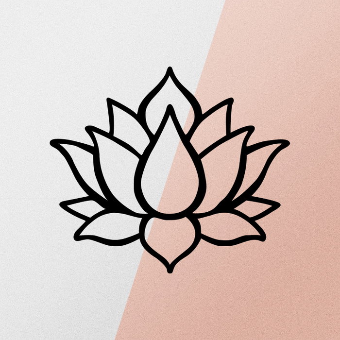 Wallity Lotus Flower 1 Metal Decor Negro